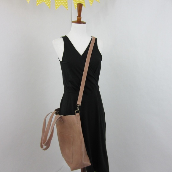 Leather Large Tote Bag Dusty Rose - Ethically Made - Picture 3 of 8